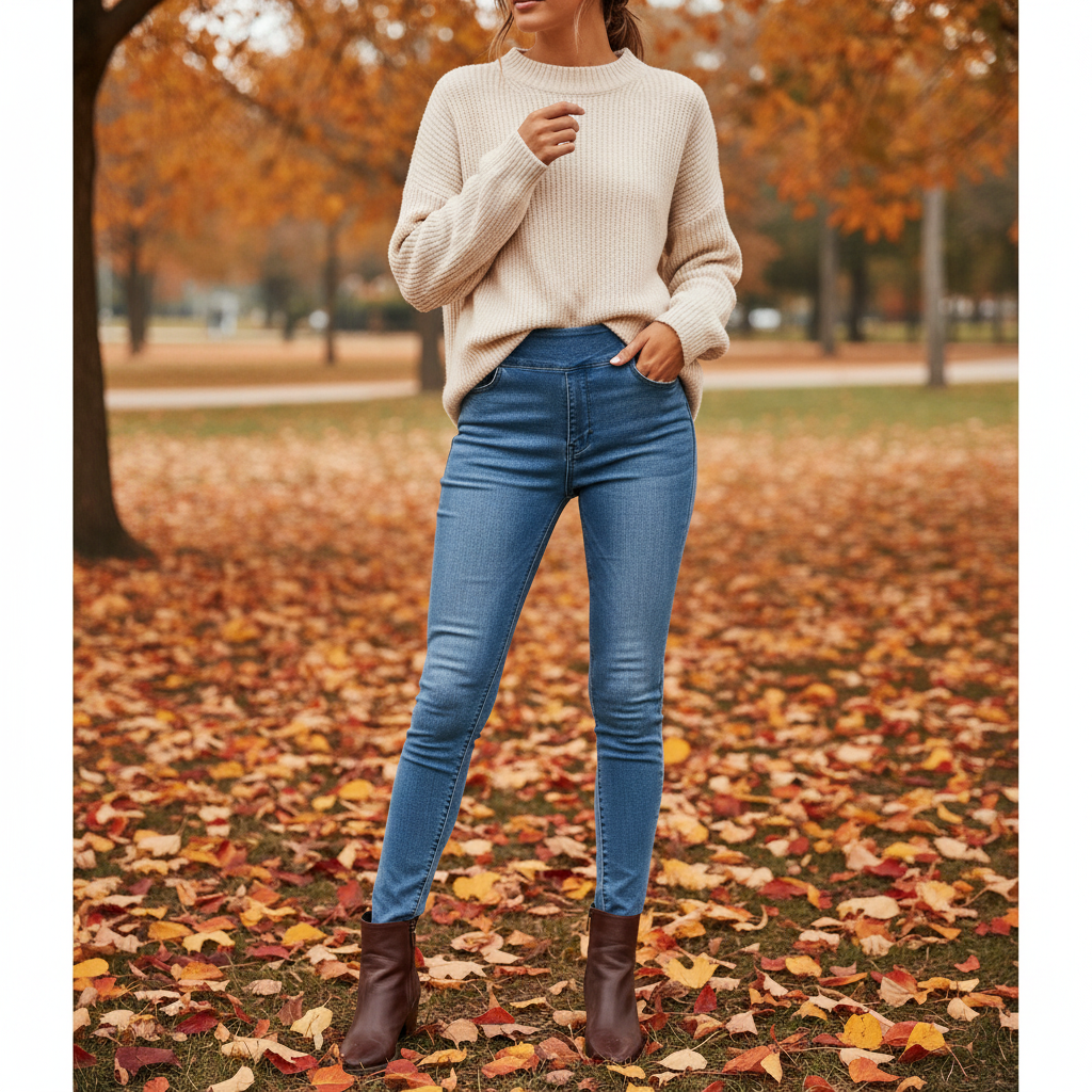 High-Waisted Skinny Jeans