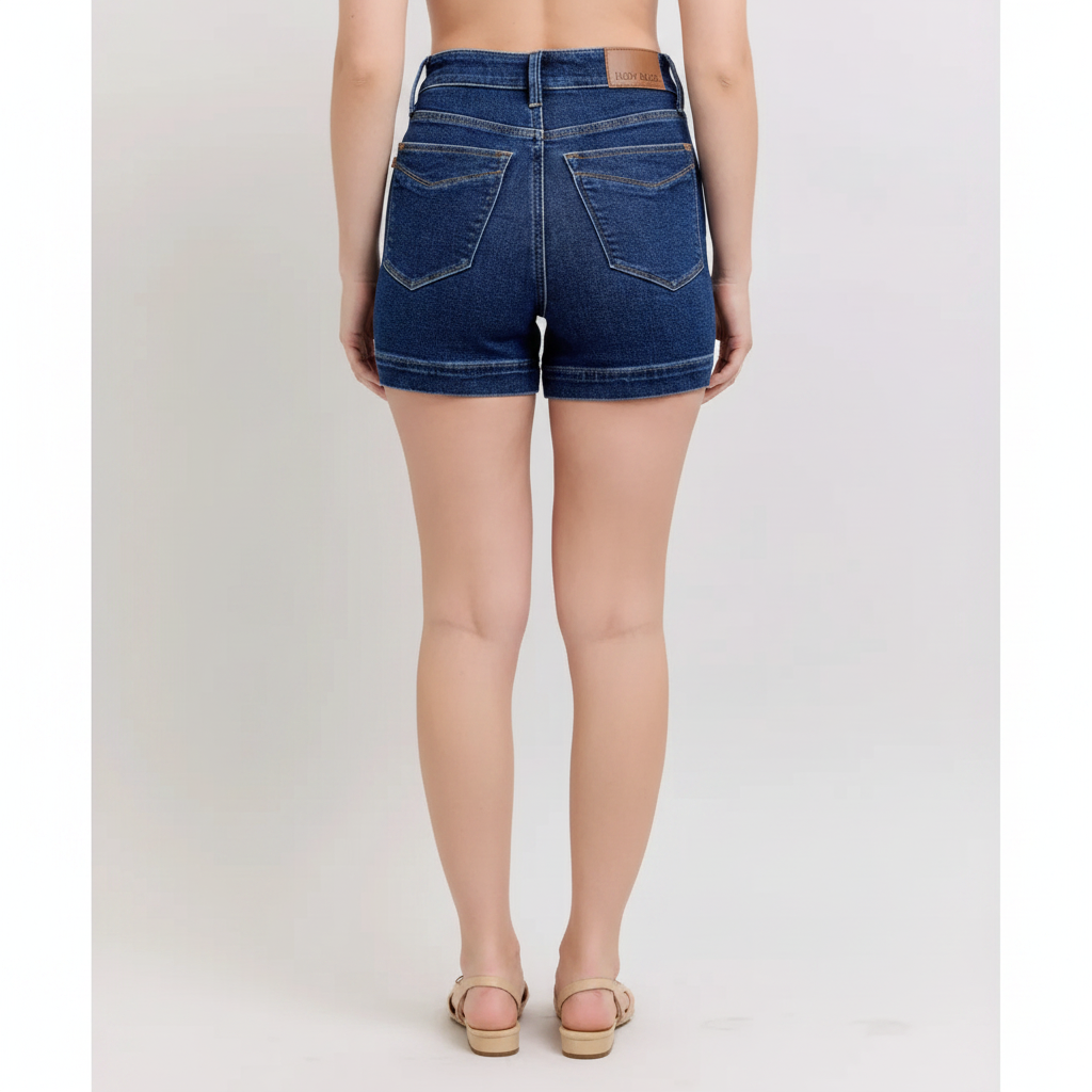 Judy Blue Full Size High Waist Tummy Control Denim Shorts Plus Size