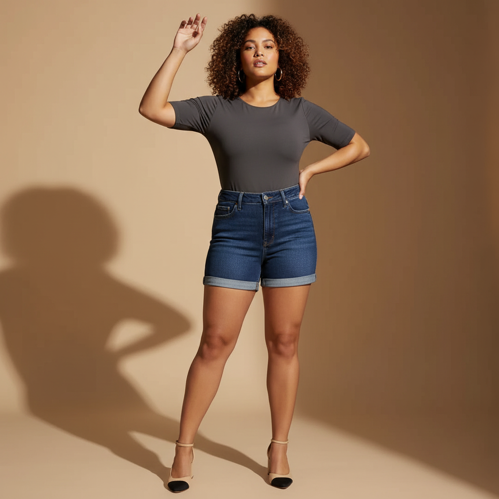 Judy Blue Full Size High Waist Tummy Control Denim Shorts Plus Size