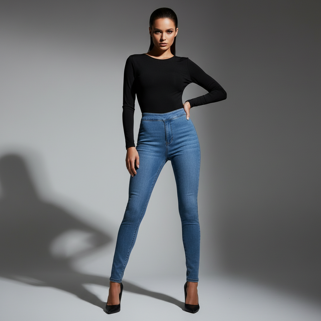 High-Waisted Skinny Jeans