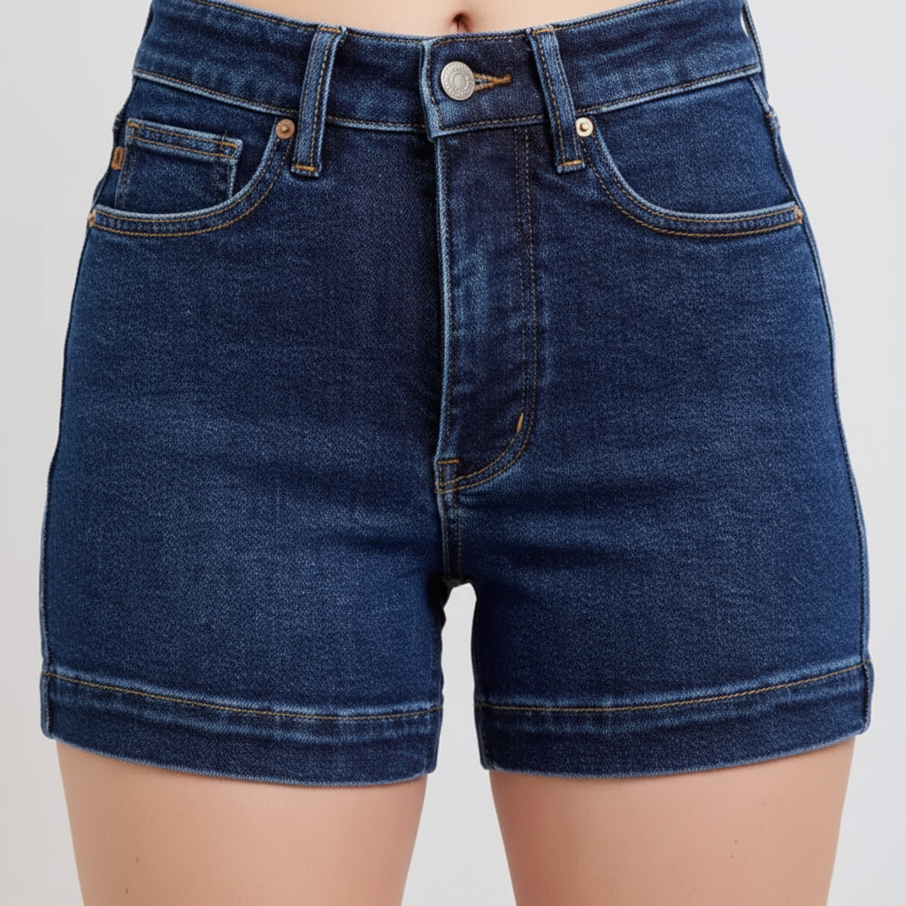 Judy Blue Full Size High Waist Tummy Control Denim Shorts Plus Size
