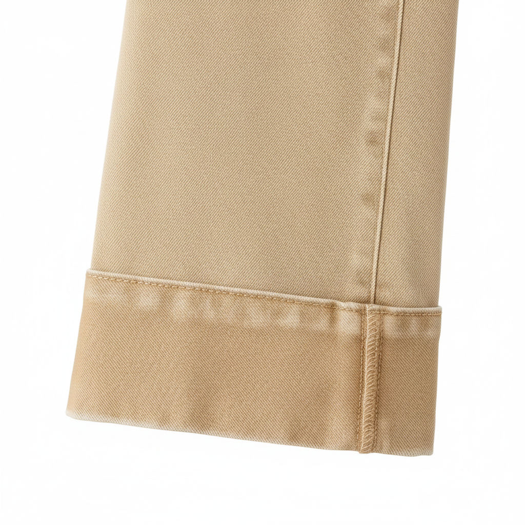 Solid Color Seamed Center Wide Leg Cropped Jeans