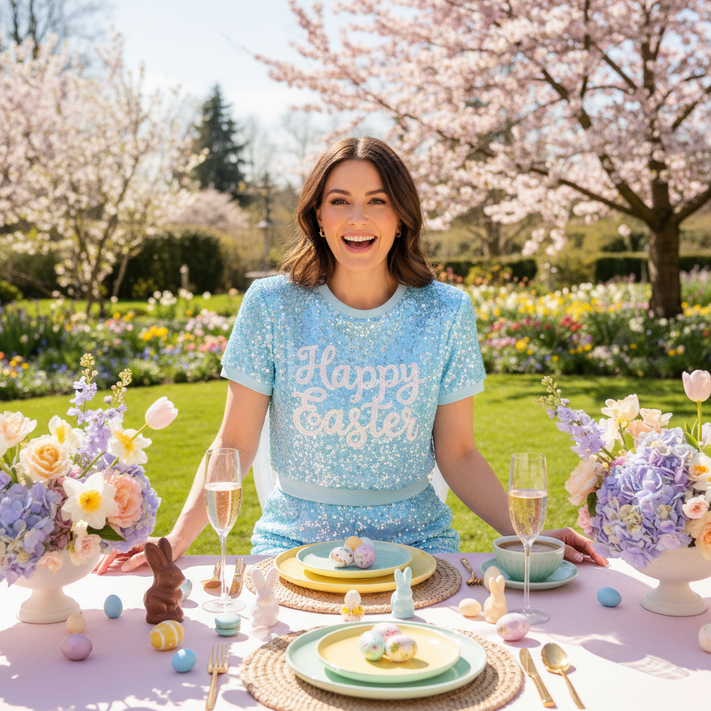 Easter brunch - pastel table