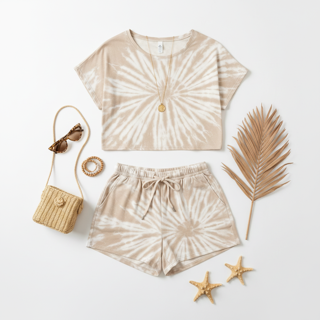 Flat lay - white background
