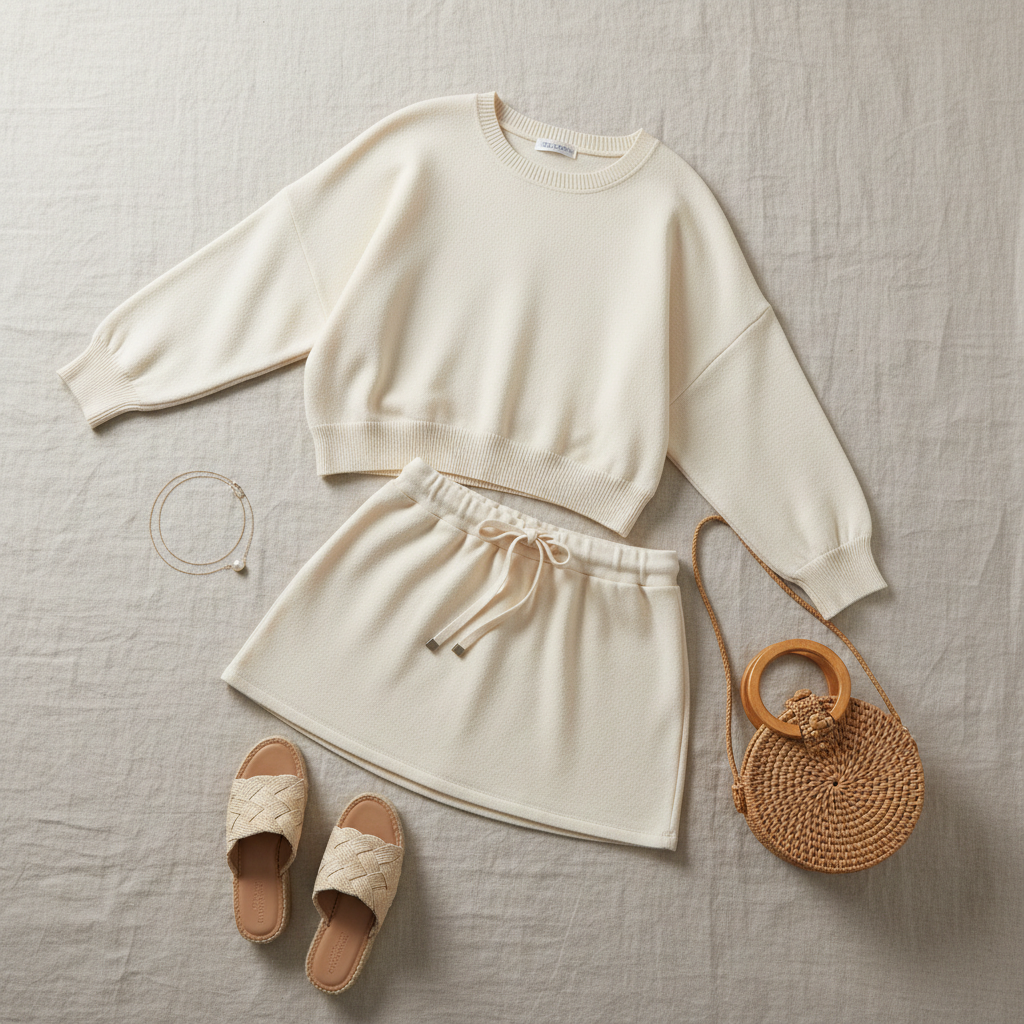 Flat lay - neutral accessories