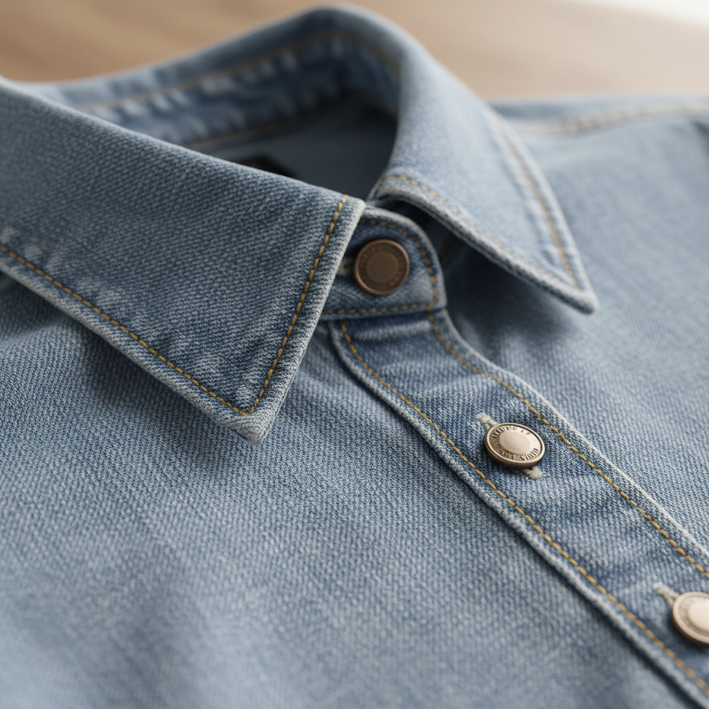 Denim fabric close-up detail
