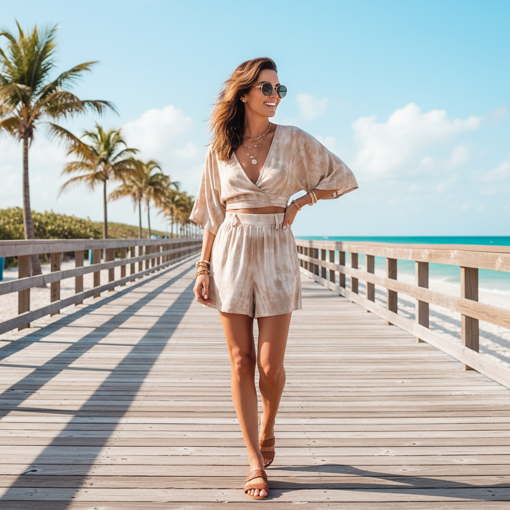 Beach boardwalk - full body