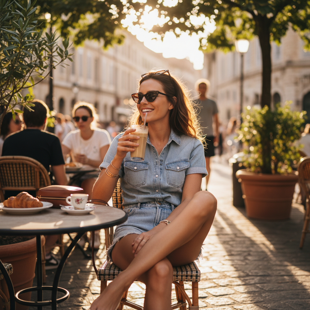 Light blue - outdoor café
