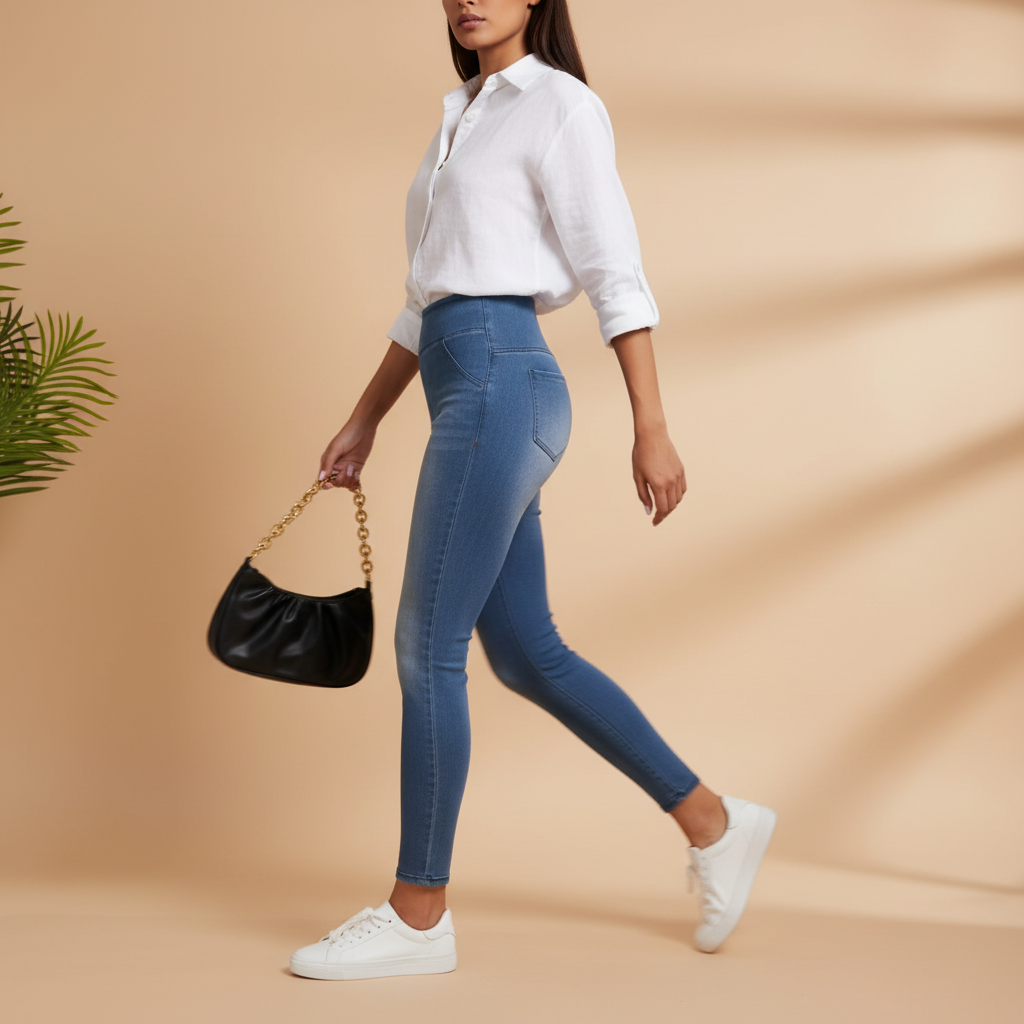 High-Waisted Skinny Jeans