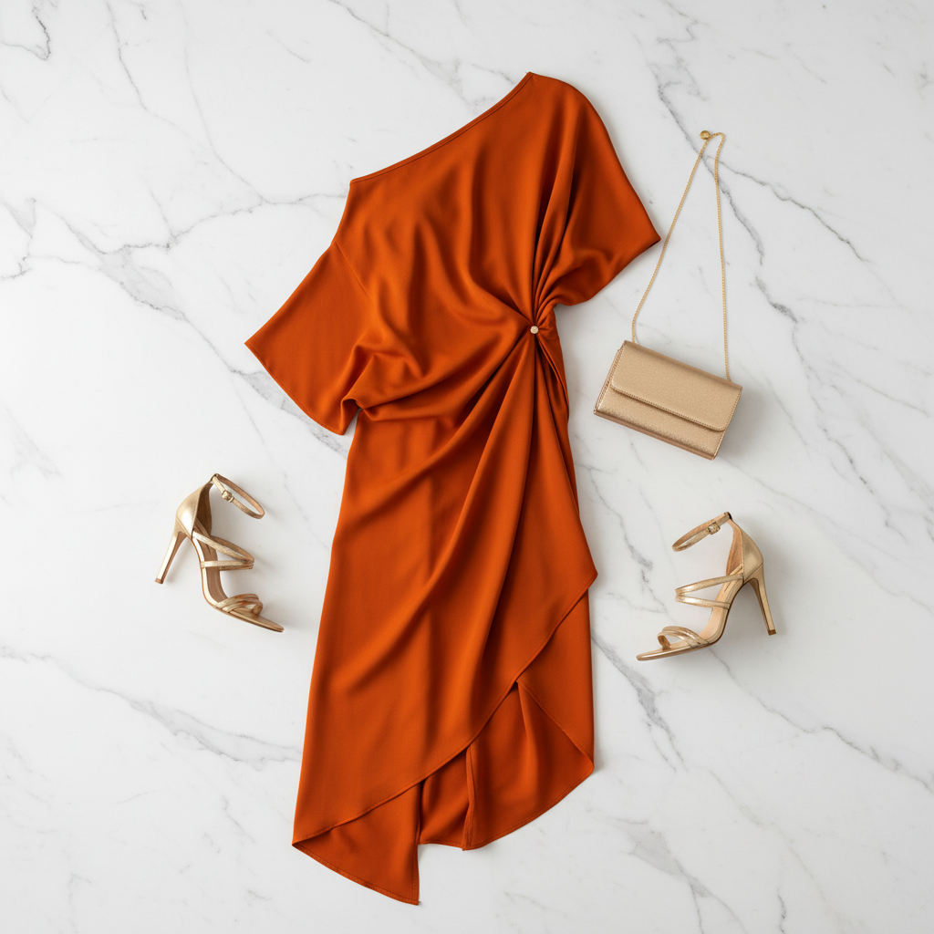 Full Size Asymmetrical One-Shoulder Drape Dress Plus Size