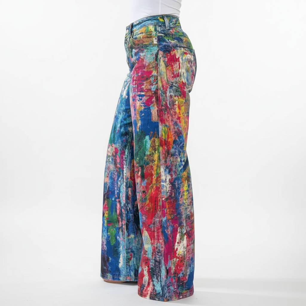 Painted Wide Leg Pants