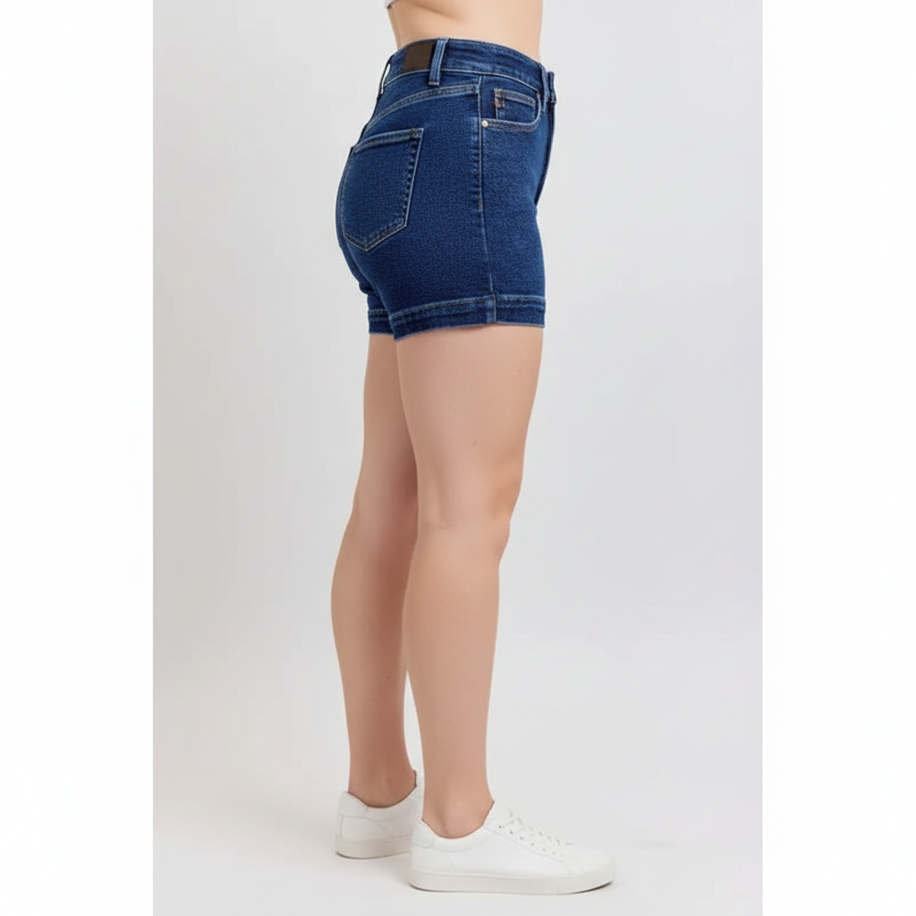 Judy Blue Full Size High Waist Tummy Control Denim Shorts Plus Size