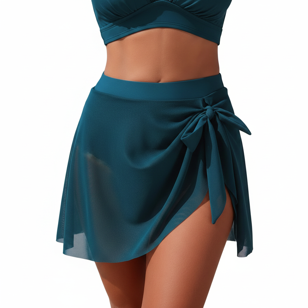V-Neck High Waist Swim Set
