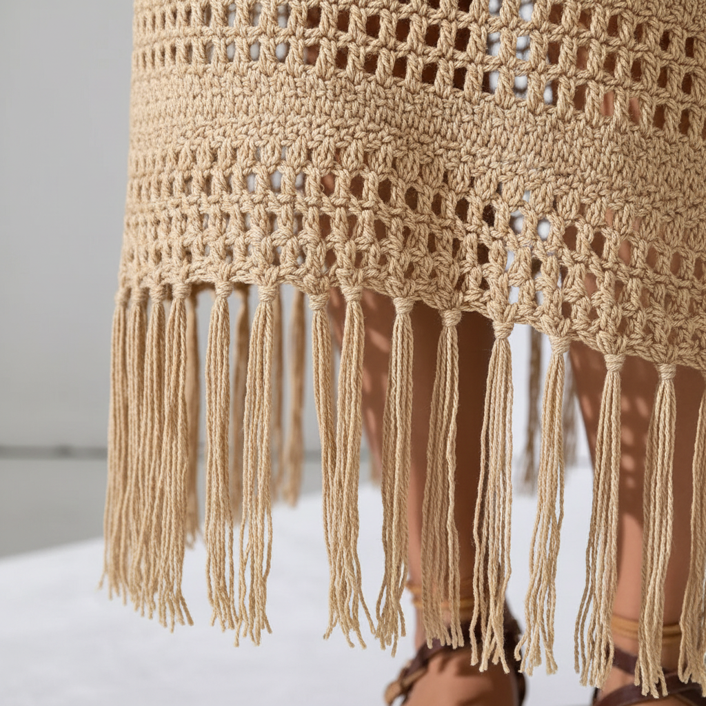 Openwork Scoop Neck Cover-Up Dress