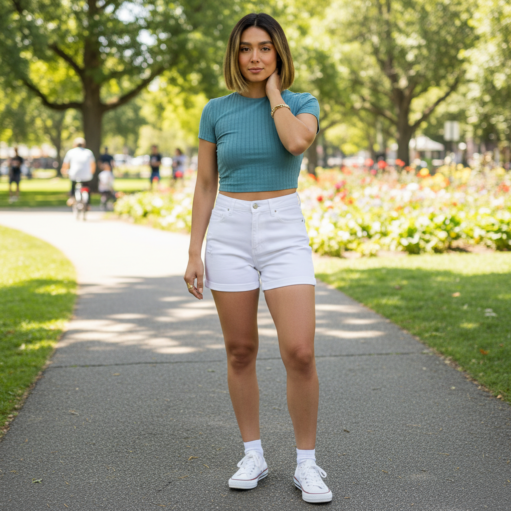 Basic Bae Full Size Ribbed Round Neck Short Sleeve T-Shirt
