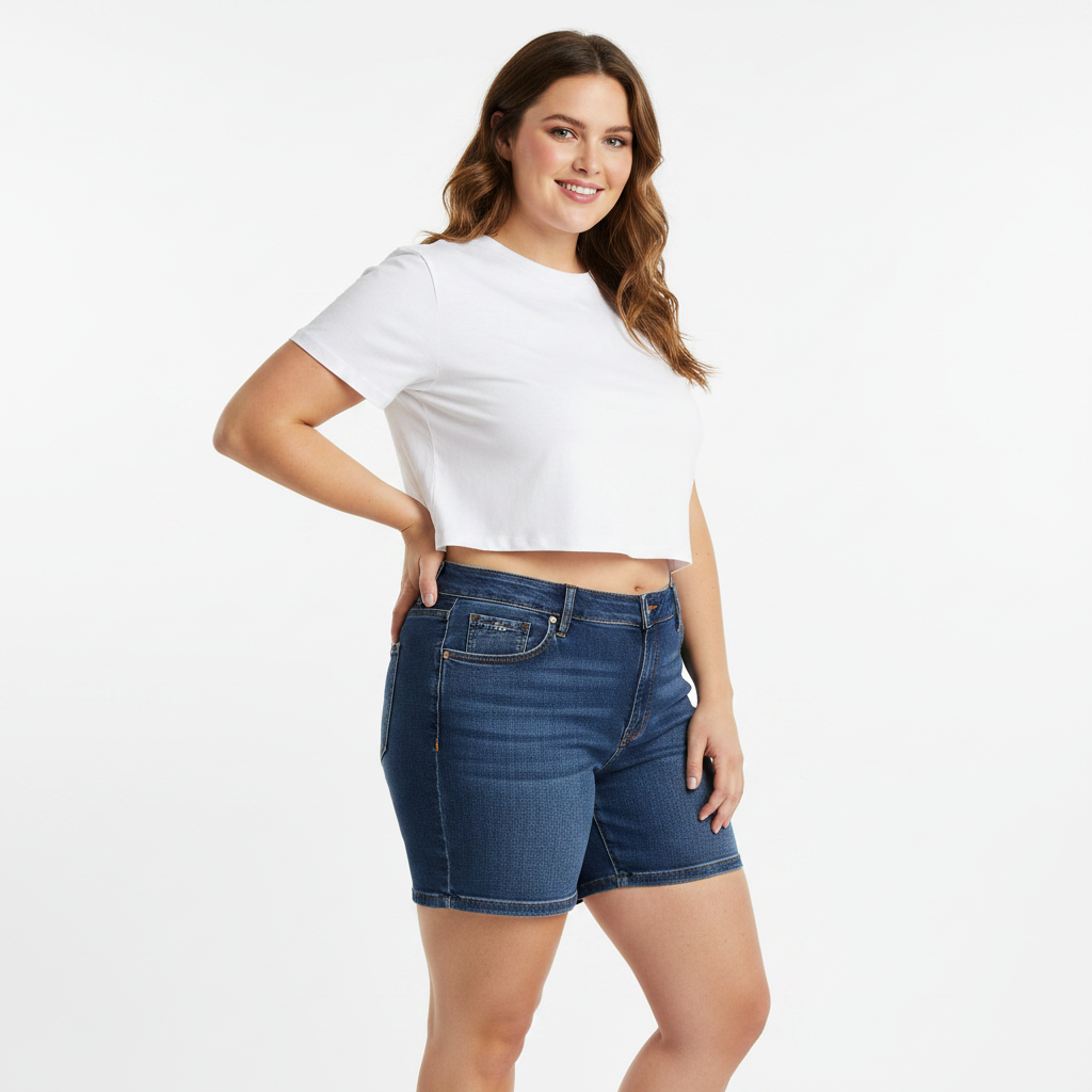 Judy Blue Full Size High Waist Tummy Control Denim Shorts Plus Size