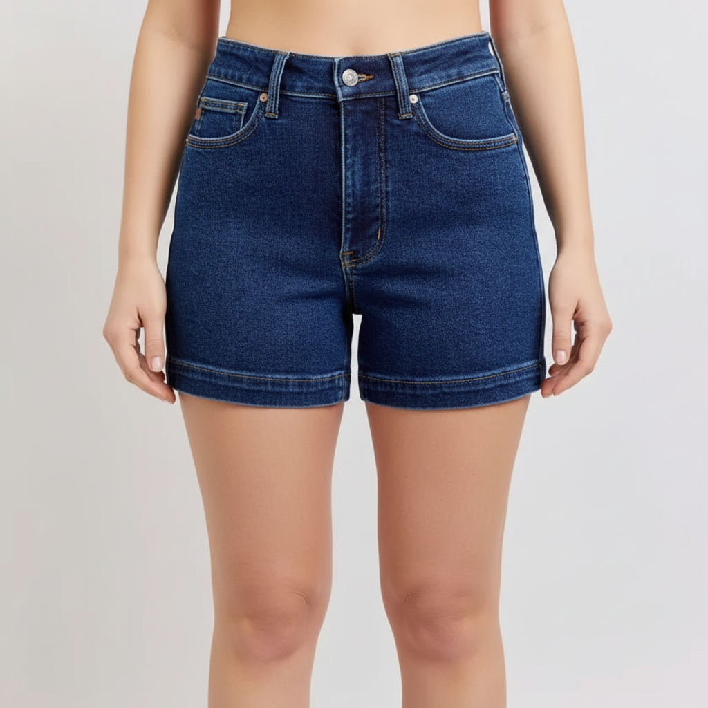 Judy Blue Full Size High Waist Tummy Control Denim Shorts Plus Size
